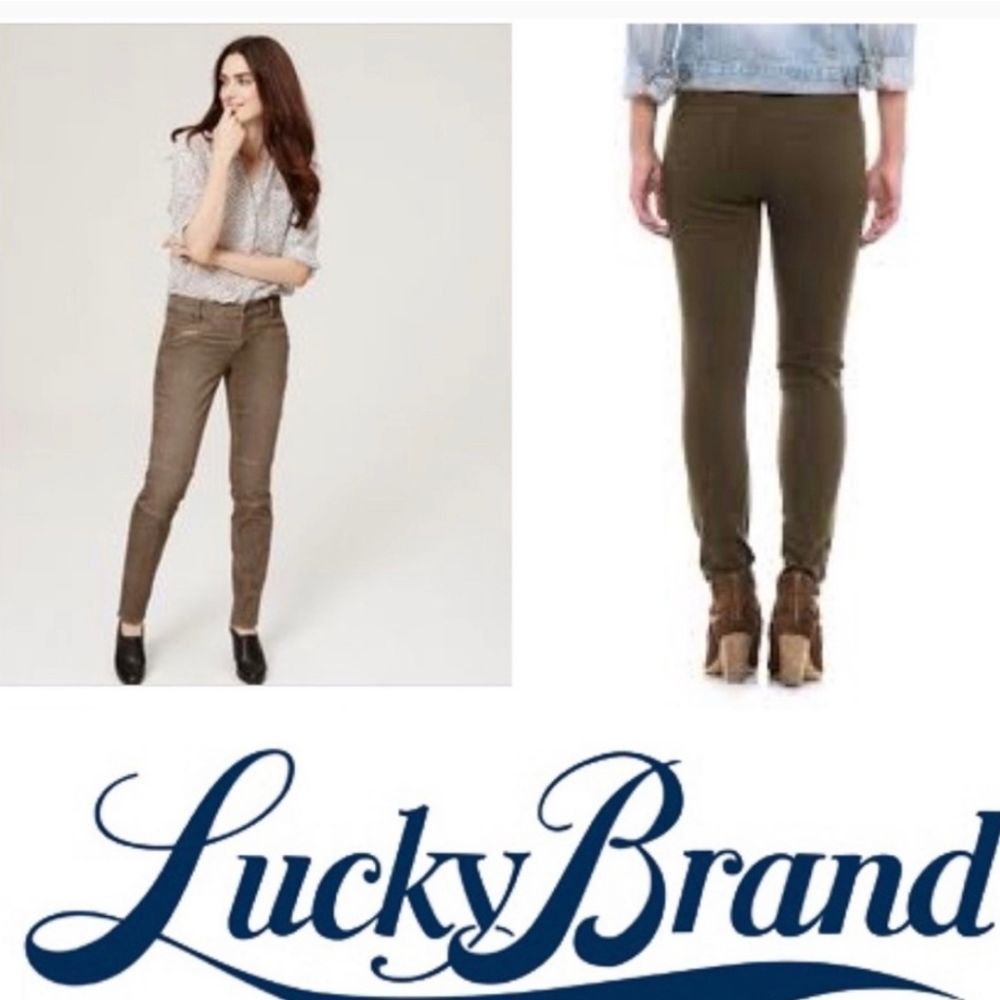 Lucky BrandCharlie SkinnyGreen CorduroySize 4